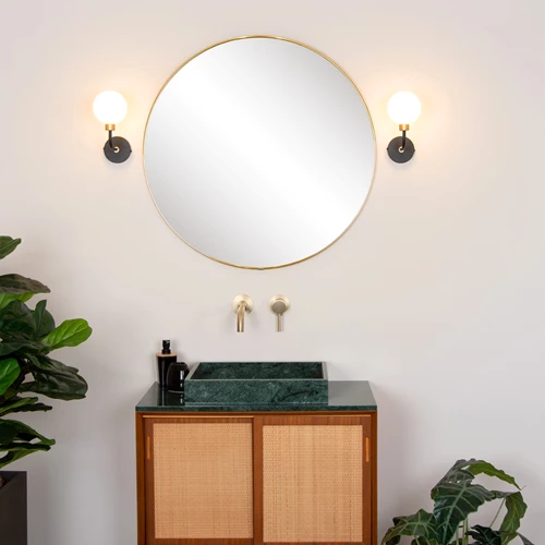 Lucide BEREND - Wall light Bathroom - 1xG9 - IP44 - Black - atmosphere 1